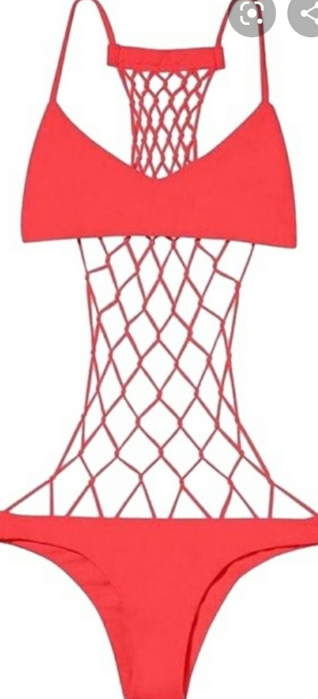 NWOT MIKOH XAVIER CAGED CROCHET NET BACK ONE PIEC